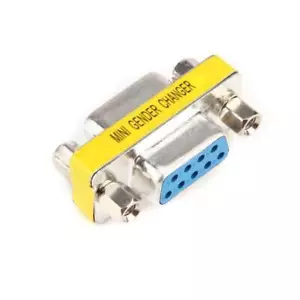 RS232 Serial DB9 Female to Female Mini Gender Changer Coupler Adapter Connector - Picture 1 of 7
