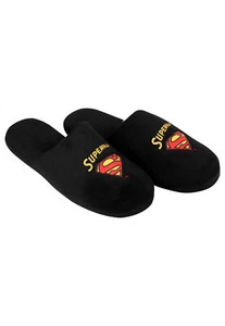 DC Comics Superman Hausschuhe für Herren - Slipper Puschen Pantoffeln Schwarz - Bild 1 von 3