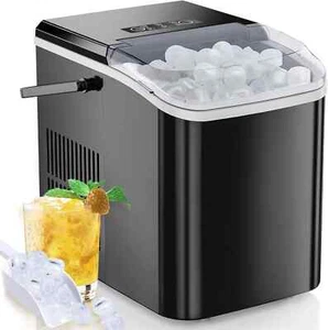 SMUG Countertop Ice Maker, 9 Cubes in 6 Mins, 26lbs in 24Hrs, 2 Sizes of Bullet - Picture 1 of 9