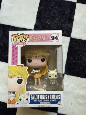 Funko POP Animation Sailor Moon Sailor Venus with Artemis 94 Vinyl Figure - Image 1 of 4