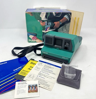 Macchina fotografica istantanea Polaroid Impulse Jade Green vintage - testata - Immagine 1 di 4