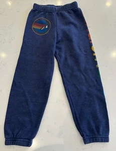 Aviator Nation Kids Surfer Heather Gray blue Sweatpants Size 6 - Picture 1 of 4