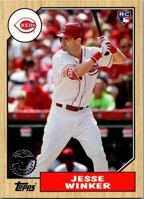 2017 Topps Update #US87-27 Jesse Winker 1987 Topps Baseball 30th Anniversary - Image 1 of 2