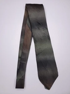 Zylos George Machado Mens Formal Necktie 59"Lx3.5"W Green/Brown Neck Tie - Picture 1 of 4