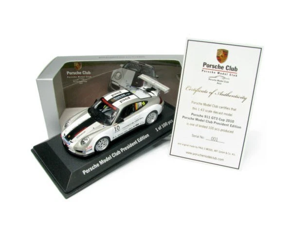 Minichamps 1/43 Porsche 911 (997) GT3 Cup 2010 Club President Edition Rara - Immagine 1 di 1