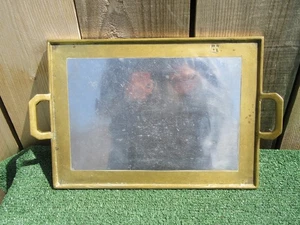 Vintage David Marshall Disenos Messing Aluminium Serviertablett Platte MCM Brutalist - Bild 1 von 5