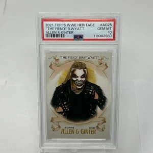 Topps WWE Heritage 2021 "The Fiend" Bray Wyatt #AG25 Allen & Ginter PSA 10 - Imagen 1 de 2