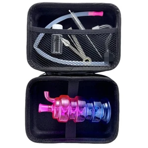 4.7" Colorful Glass Bong Smoking Water Pipe Portable Hookah Bubbler W/Tool Box - Bild 1 von 7