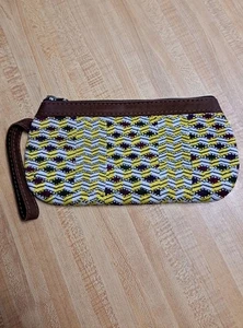 Nena & Co Handgelenktasche mehrfarbig gewebt handgefertigt Quaste Reißverschluss Beutel  - Bild 1 von 9