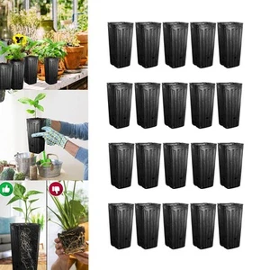 20x Nursery Pots Treepots with Drainage Holes for Indoor Outdoor Garden - Picture 1 of 7