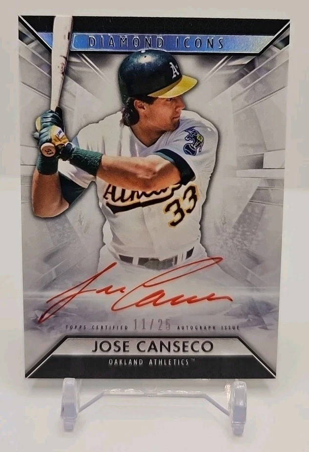 Jose Canseco 2019 Topps Diamond Icons Red Ink Auto /25 - Image 1 of 1