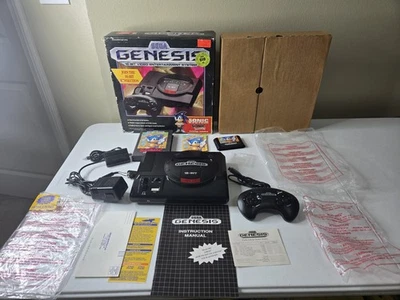 Sega Genesis Console Model 1601 COMPLETE IN BOX + Manuals And Inserts, Pristine! - Image 1 of 4