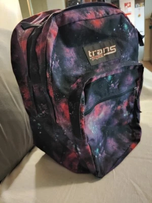 Trans JanSport 17" Supermax Backpack Purple Cosmos Universe - Image 1 of 4