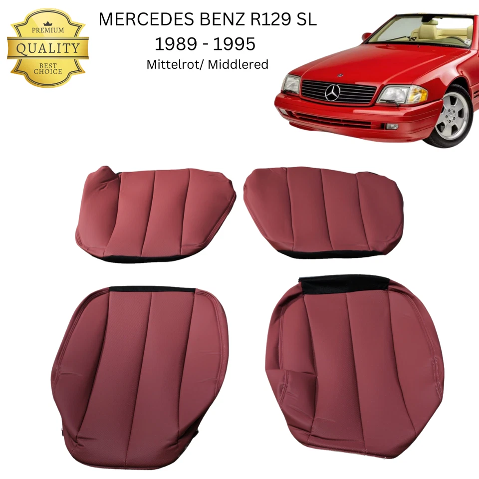 Mercedes-Benz R129 SL Seat Covers Set 1989 - 1995 Middlered - Image 1 of 1