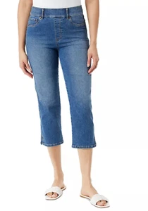 Gloria Vanderbilt Pull-On Shape Effect High Rise Capri Jeans Women's Blue NEW - Picture 1 of 4