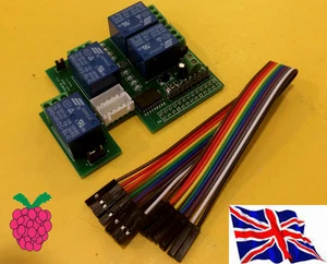 Rs-Pi uln2803 8 bit 4 relay Board ( 23017 23s17 2803 ) para Raspberry Pi - Imagen 1 de 1