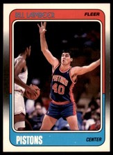 1988-89 FLEER BILL LAIMBEER . DETROIT PISTONS #42