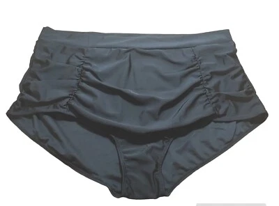 Danify плавать низ женщина плюс 4 X черный скромный высокая талия собранными в Рюш пляж новый - Изображение 1 из 4