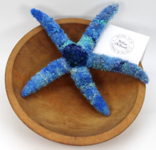 Seaside Cottage Core Blue Folk Art Starfish Needle Felted Wool Melissa Philbrook