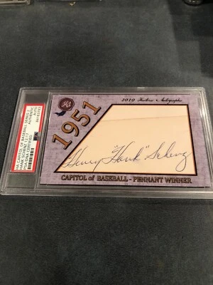 Hank Schenz 12/17 2019 Historic Auto Capitol of Baseball Series 2 PSA Auth - Image 1 of 3