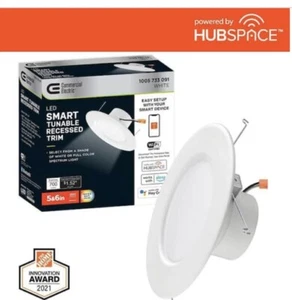 5 in./6 in. T20 Smart Adjustable CCT Integrated LED Recessed Light Trim Hubspace - Picture 1 of 6
