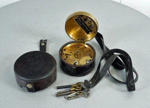 RARO Paul Steinbach reloj de punción reloj de sello reloj de vigilia nocturna mecánico con llave - Imagen 1 de 11