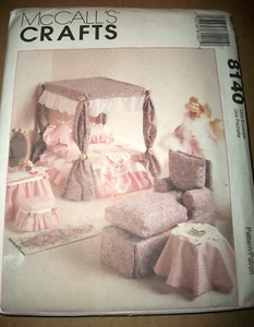 McCALLS CRAFT PATTERN 11 & 1/2" BARBIE DOLL SIZE FURNITURE 8140 UNCUT 1995 - Picture 1 of 2