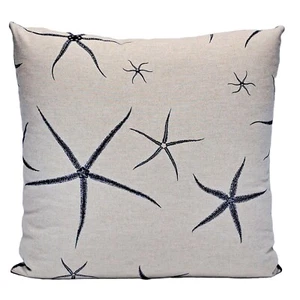 Sea Star Linen Indigo 20x20 Decorative Throw Pillow Cover - Picture 1 of 9