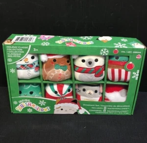 Squishmallows Colección Holiday 2022 Adornos Navideños 4" Juego de 8 En Caja - Imagen 1 de 3