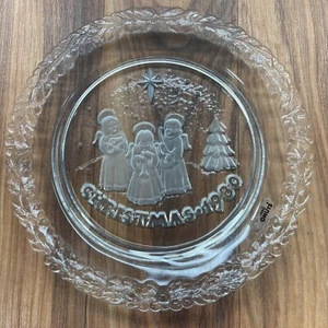 Dunkin Donuts Weihnachten 1980 8" Glas Sammler Teller Werbestück - Bild 1 von 5