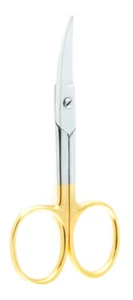 Deluxe Nail Scissors Curved Golden Nail Cutting Grooming Manicure Tools - Picture 1 of 4