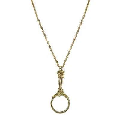 1928 Jewelry Gold Toned Magnifying Glass Necklace - Image 1 of 4