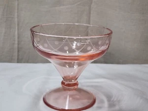 Vintage Paden City Marie Pink Footed Candy Bottom - Picture 1 of 4