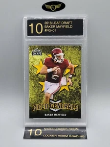 Panini Leaf Draft Sooners Browns 2018 Baker Mayfield #FG-01 RC novato LRG 10 - Imagen 1 de 2