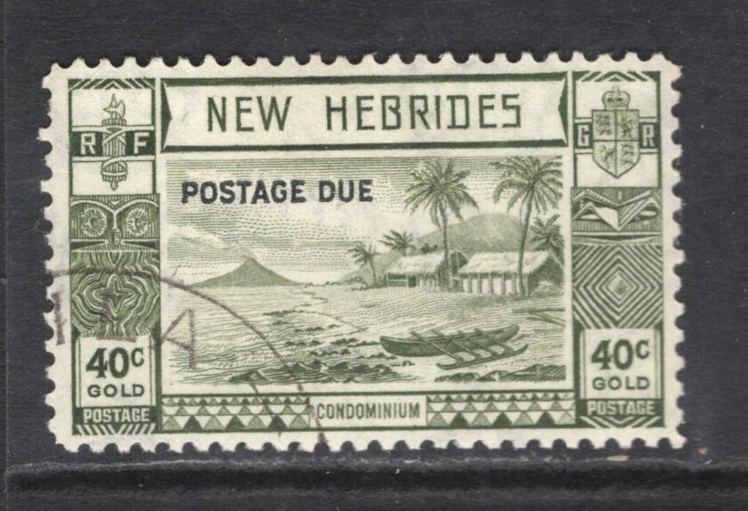 M16521 Nuevas Hébridas/Vanuatu-Ediciones Inglés 1938 SGD9 - 40c Gris Oliva. Foto 1 de 1