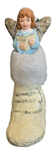 Vintage Christmas Teena Flanner Paper Mache Angel in Boot MCM Retro Cottagecore - Picture 1 of 8