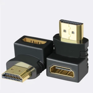 HDMI Female to Male Extension Adapter Converter Right Angled Adapter 90 Degrees - Picture 1 of 2