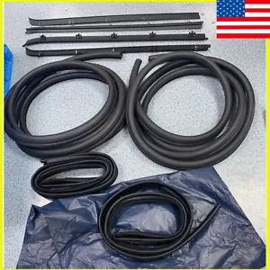 Complete Door Window Weatherstrip Seals Set Kit for 1982-1991 Chevy GMC C10 K10 - Picture 1 of 20