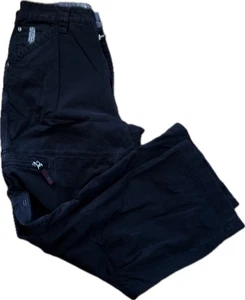 VTG 90s NAG Nesi AG Wide Leg Baggy Cotton Skater Pants Black Men 30R Zip Pockets - Picture 1 of 12
