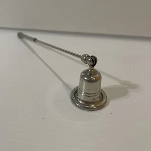 Extintor en forma de campana giratoria tampón vela peltre vintage nombre grabado - Imagen 1 de 8