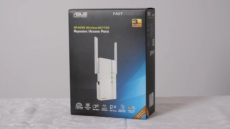 Asus RP-AC66 Dual-band Wireless-AC1750 Repeater Weiß | in bestem Zustand mit OVP - Bild 1 von 4