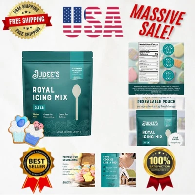 2.5 磅 Judee's Royal Icing 混合 - 适合 160 - 240 饼干,不含麸质 — 第 1/4 张图片