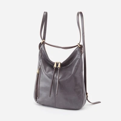 $328 HOBO, the Merrin Convertible Backpack Shoulder Bag In Graphite 12”x12”x2.5” - Image 1 of 4