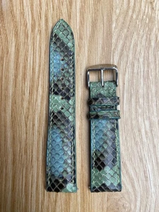Size 22mm/18mm, Leather/Skin Snake Watch Strap Band Multi Color, Custom Strap. - Picture 1 of 13