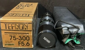 Tefnon 75-300 f5.6 Unused LensFrom Japan With Box And Case - Picture 1 of 7
