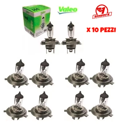 PROMO PACK LAMPADE LAMPADINE VALEO ESSENTIAL H4 12V 60/55W (10 PEZZI) AUTO MOTO - Immagine 1 di 4