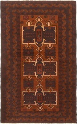 Traditional Vintage Hand-Knotted Oriental Carpet 3'6" x 6'3" Wool Area Rug - Image 1 of 4