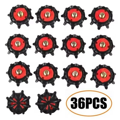 18/36pcs Small Metal Thread Golf Spikes Cleats Fast Twist Golf Shoes Spikes 6mm - Image 1 of 4