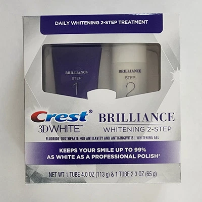Kit de tratamiento de 2 pasos Crest 3D White Brilliance NUEVO Exp 2/26 Foto 1 de 2