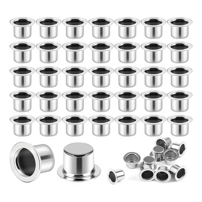 Metal Candle Holder with Round Flat Base Candle Cup Reusable Candle Drop4023 - Image 1 of 4